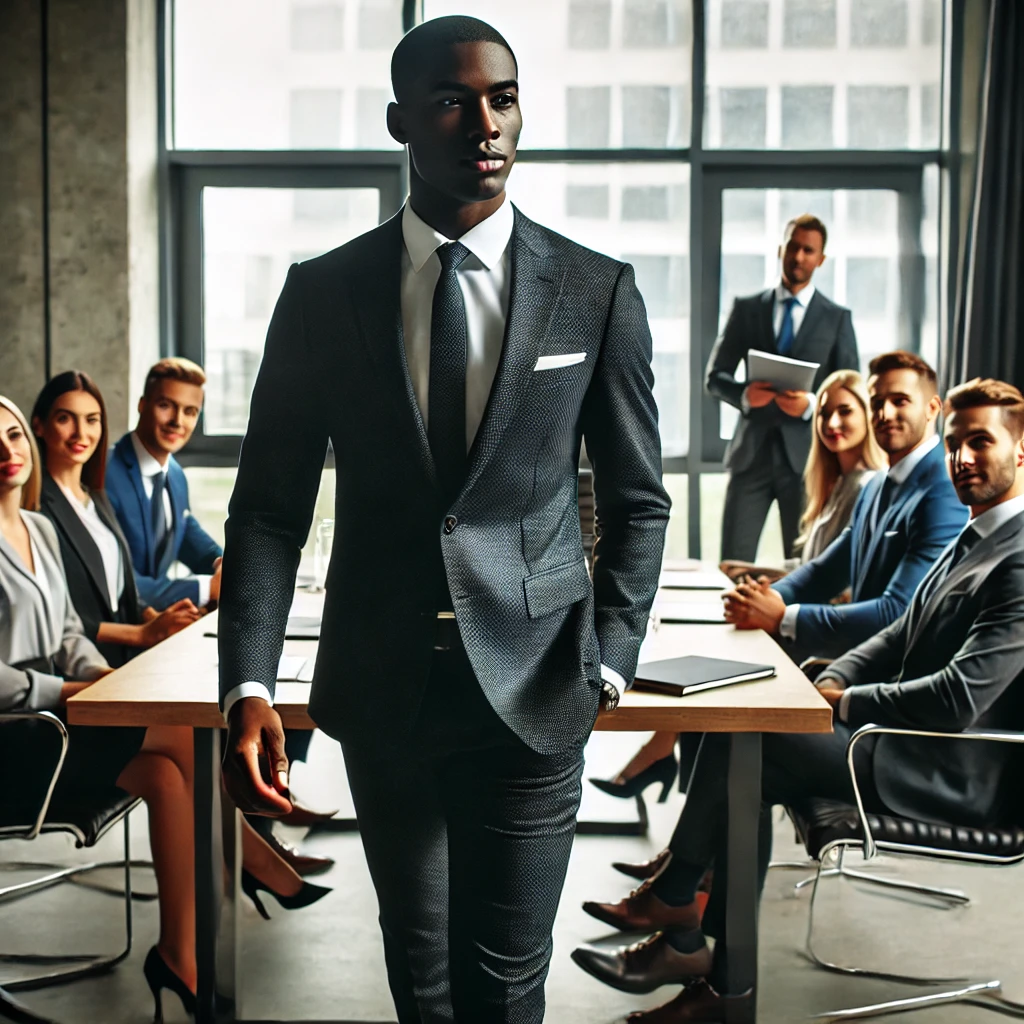 well dressed man at a business meeting