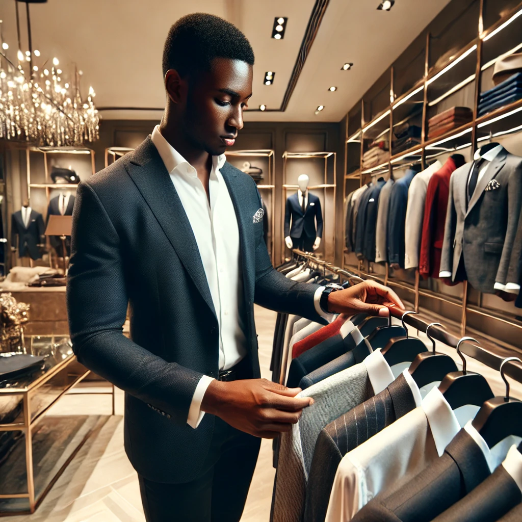 personal shopping in a luxury store